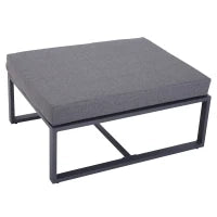 Set da Giardino 6 Pezzi con Divano da Giardino, in Alluminio e Poliestere, Piano del Tavolo in Vetro Temperato, con Cuscini, per 4-5 persone, Grigio