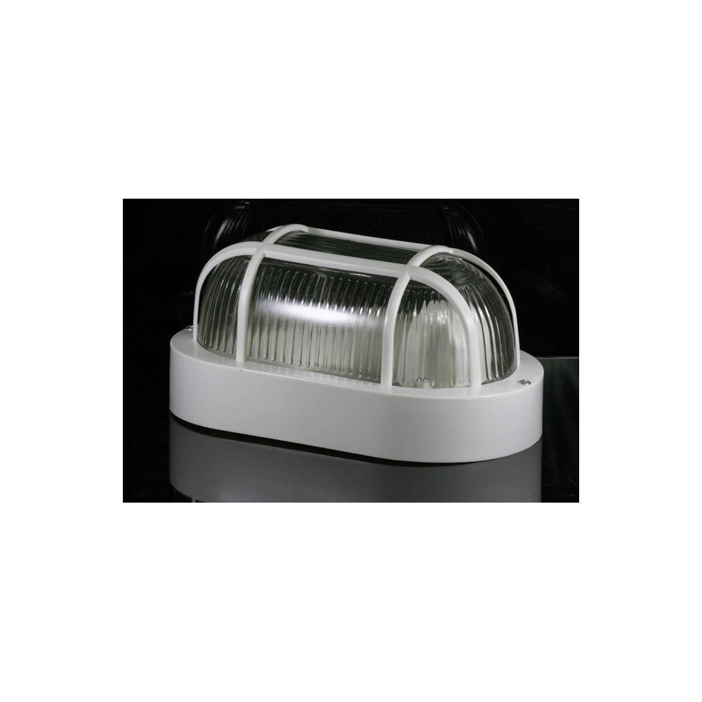 Trade Shop - Plafoniera Applique Ovale Griglia Tartaruga Bianca Campana In Vetro Attacco E27 -