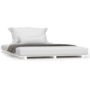 Letto matrimoniale | Letto per adulti | Letto senza Materasso Bianco 120x190 cm Legno Massello di Pino