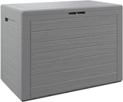 Casaria® Baule da Giardino Lille 190 L Effetto Legno Orgenizer Box Giocattoli 78x44x55cm Multibox Impermeabile Esterni