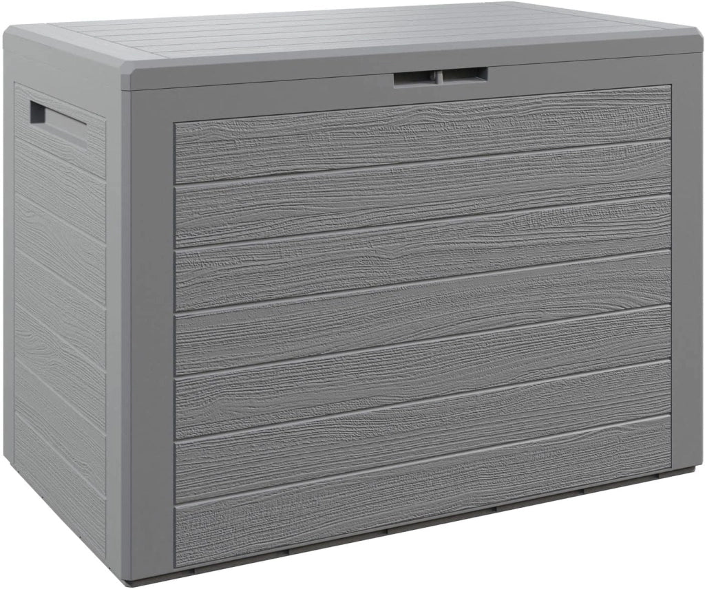 Casaria® Baule da Giardino Lille 190 L Effetto Legno Orgenizer Box Giocattoli 78x44x55cm Multibox Impermeabile Esterni
