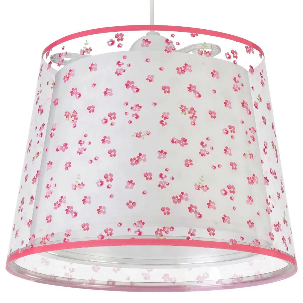 LÚZETE - LUCE A SOSPENSIONE PER BAMBINI DREAM FLOWERS E27 ROSA