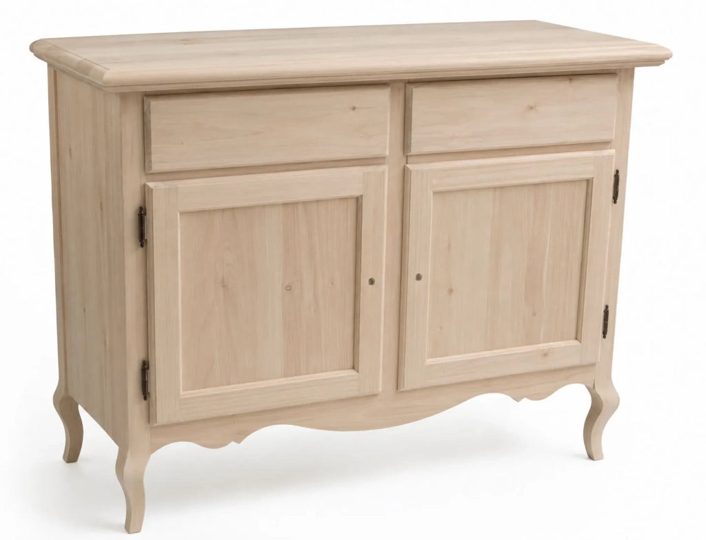 Madia credenza in legno 2 porte grezza l.114 p.49 h.97 (3064) - Mobili 2G