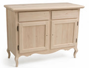 Madia credenza in legno 2 porte grezza l.114 p.49 h.97 (3064) - Mobili 2G