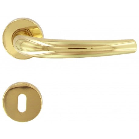 BL Maniglia "Torino" c/rosetta olivata oro lucido