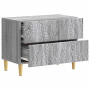 Comodino | Armadio da Notte | Mobiletto da notte Sonoma grigio 62 x 34,5 x 48 cm Legno ingegnerizzato