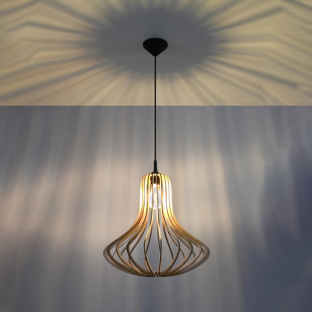 Lampada a sospensione ELZA in legno