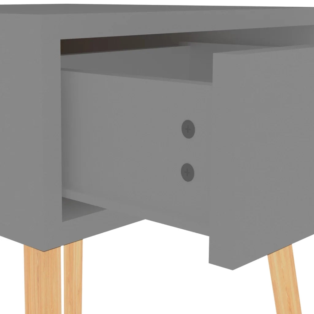 Comodini 2 pz-Set di 2 Tavolino da notte Grigi 40x40x56 cm in Legno Multistrato