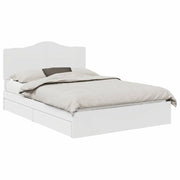 Letto matrimoniale | Letto per adulti | Letto con Contenitore Bianco 140 x 200 cm Legno multistrato