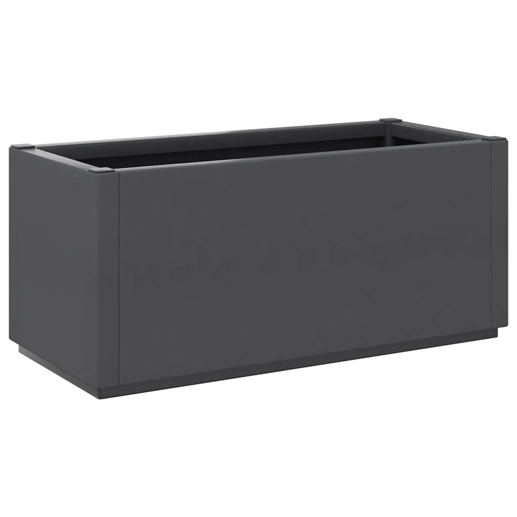 Fioriera | Cassetta per fiori | Vaso da Giardino Grigio Scuro 80x36x35 cm in PP