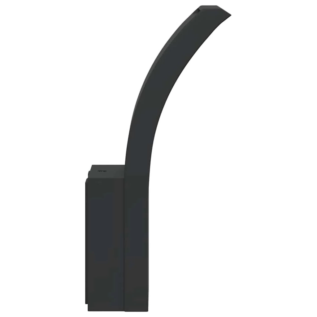 Set di 2 applique LED da esterno resistenti alle intemperie design moderno 7 x 4,5 x 23 cm alluminio nero 02_0056577
