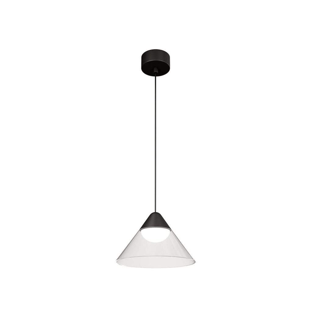 Lampada a Sospensione LED Ark Surface 6W 90º 3000K Nero/Grigio, Design Conico per Interni - Beneito & Faure - Illuminazione