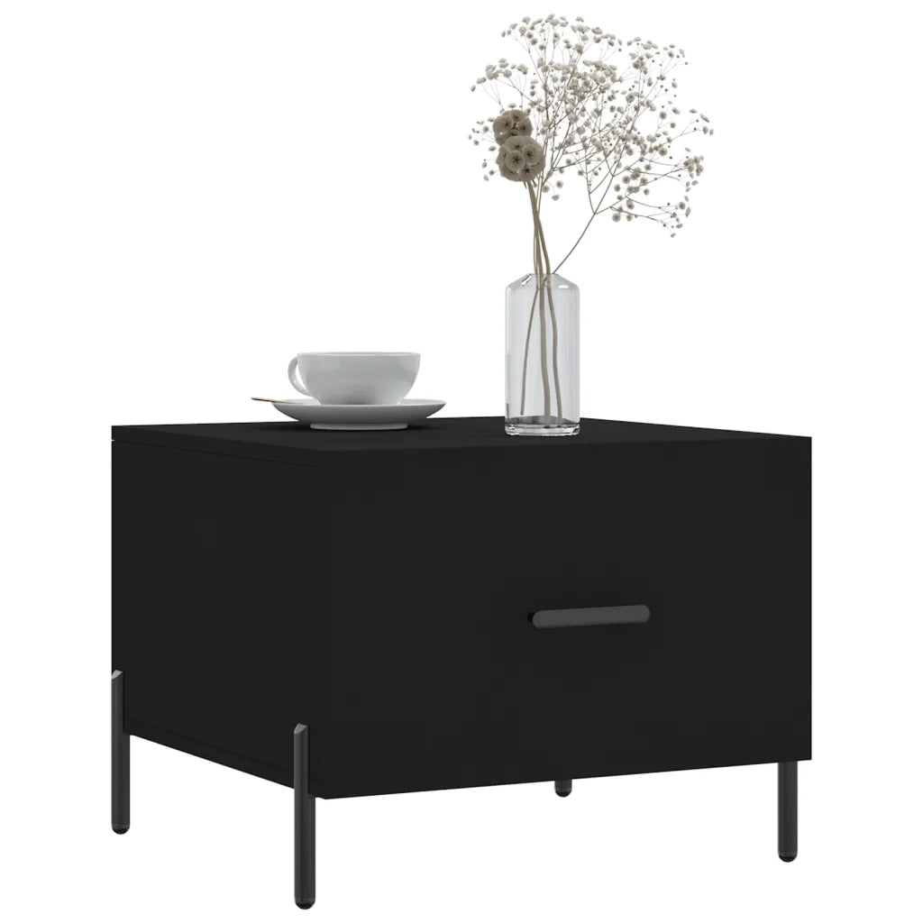 Tavolino da salotto | Tavolino da caff¨¨ | Tavolino da Soggiorno Nero 50x50x40 cm in Legno Multistrato