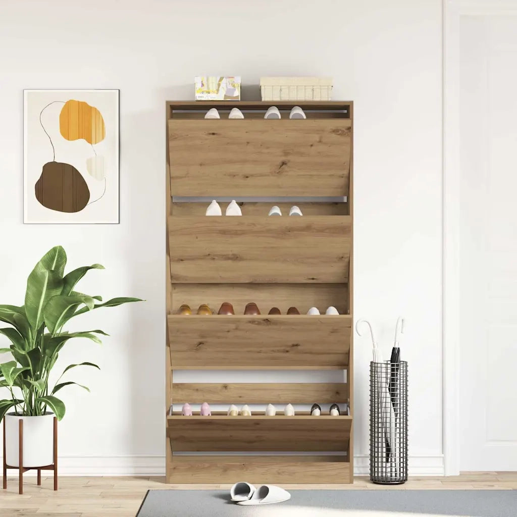 Mobile per scarpe Rovere artigianale 80 x 21 x 163,5 cm 3334026