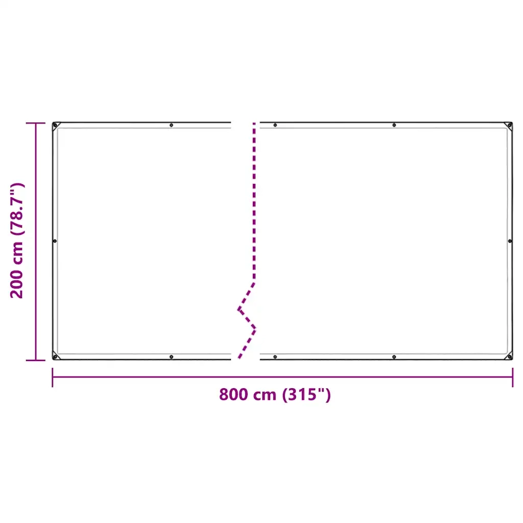 Copertura per Piante con Occhielli 2x8 m in PVC