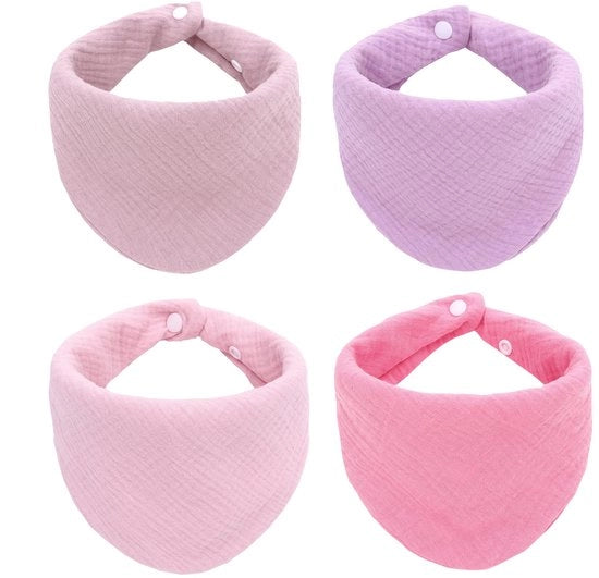 Set di Bende per Bambini (4 pezzi) Bende Muslin contro Morsi e Denti, Estremamente Sovraccosto e Assorbente per Bambini, Ragazzi, Ragazze, Unisex, Cerniere Regolabili, Adatto per 0-36 Mesi