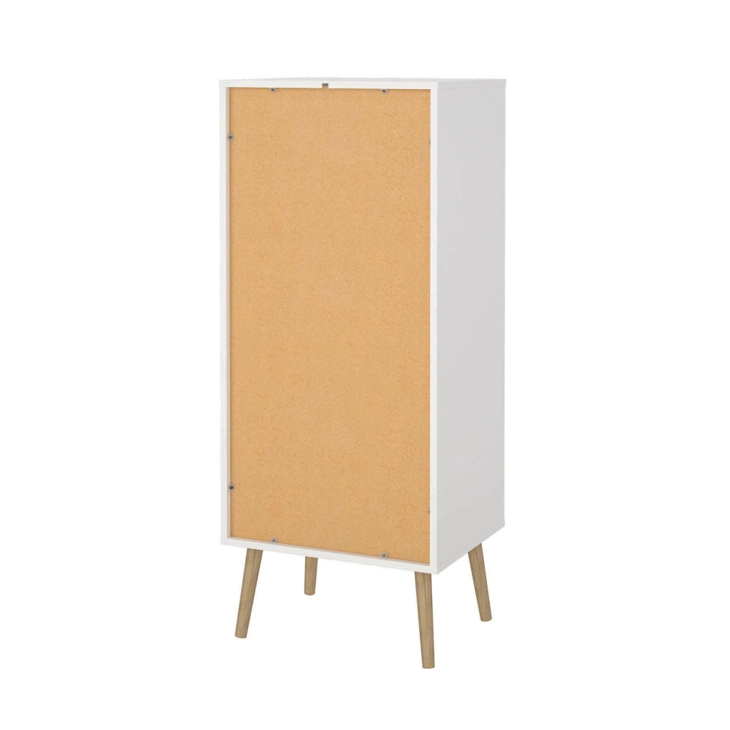 Cassettiera Yaounde, Settimino multiuso, Comò camera da letto, Mobile con cassetti, 50x39 h120 cm, Bianco