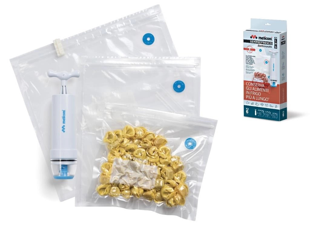 Kit sottovuoto sacchetti Alimentari Sempre fresco Meliconi