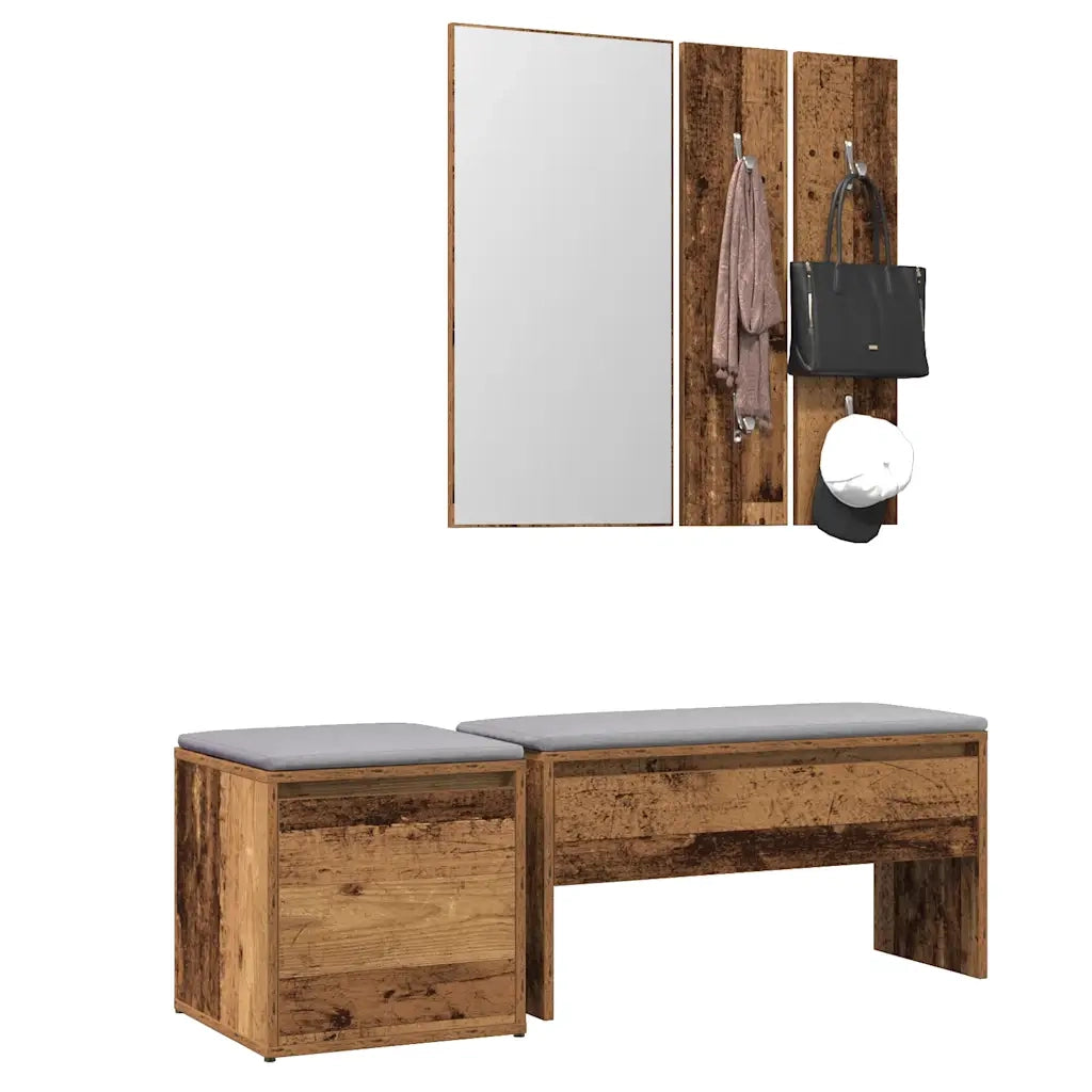 Set di Mobili da Corridoio Legno Antico in Legno Multistrato 3329171