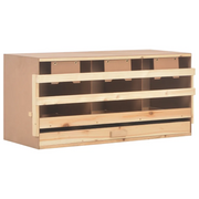 Casetta Cova per Galline 3 Scomparti 96x40x45 cm Legno di Pino 170656