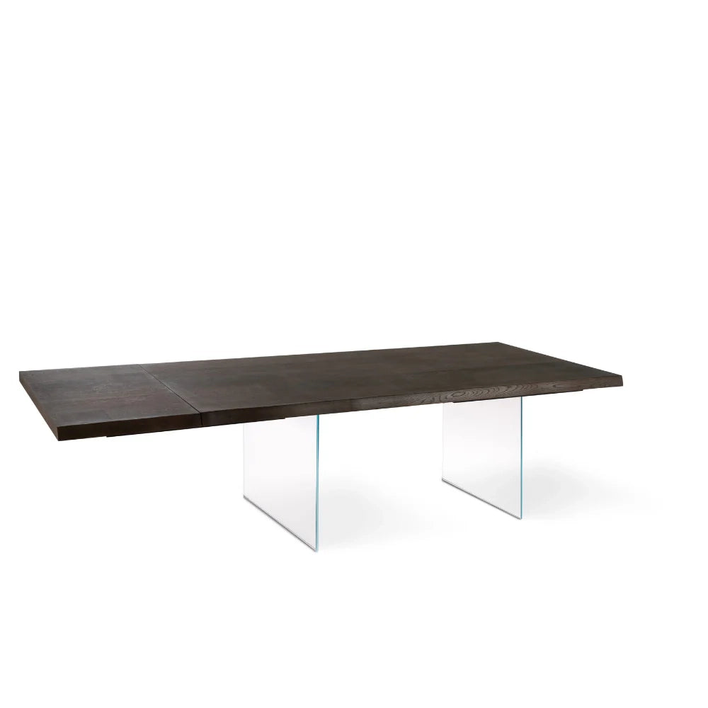 Tavolo da pranzo allungabile in legno impiallacciato rovere termocotto Forest 200-300x100 cm fino a 12 posti Made in Italy | Duzzle