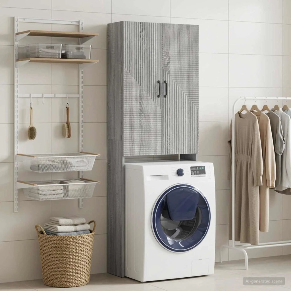 Mobile Bagno HAARLEM Sonoma grigio 66 x 25,5 x 190 cm 896921