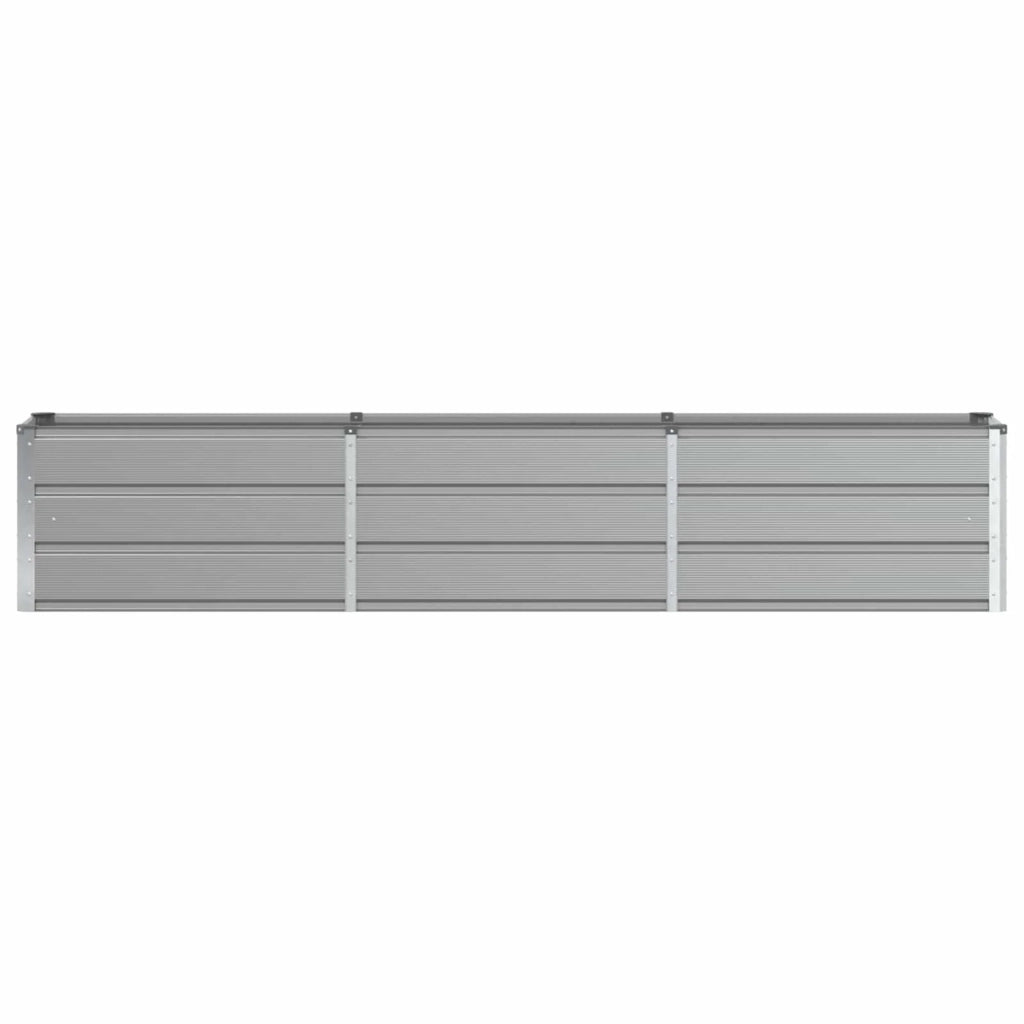 Fioriera moderna multifunzionale per interni/esterni 240 x 40 x 45 cm in acciaio grigio chiaro codice 02_0059183.