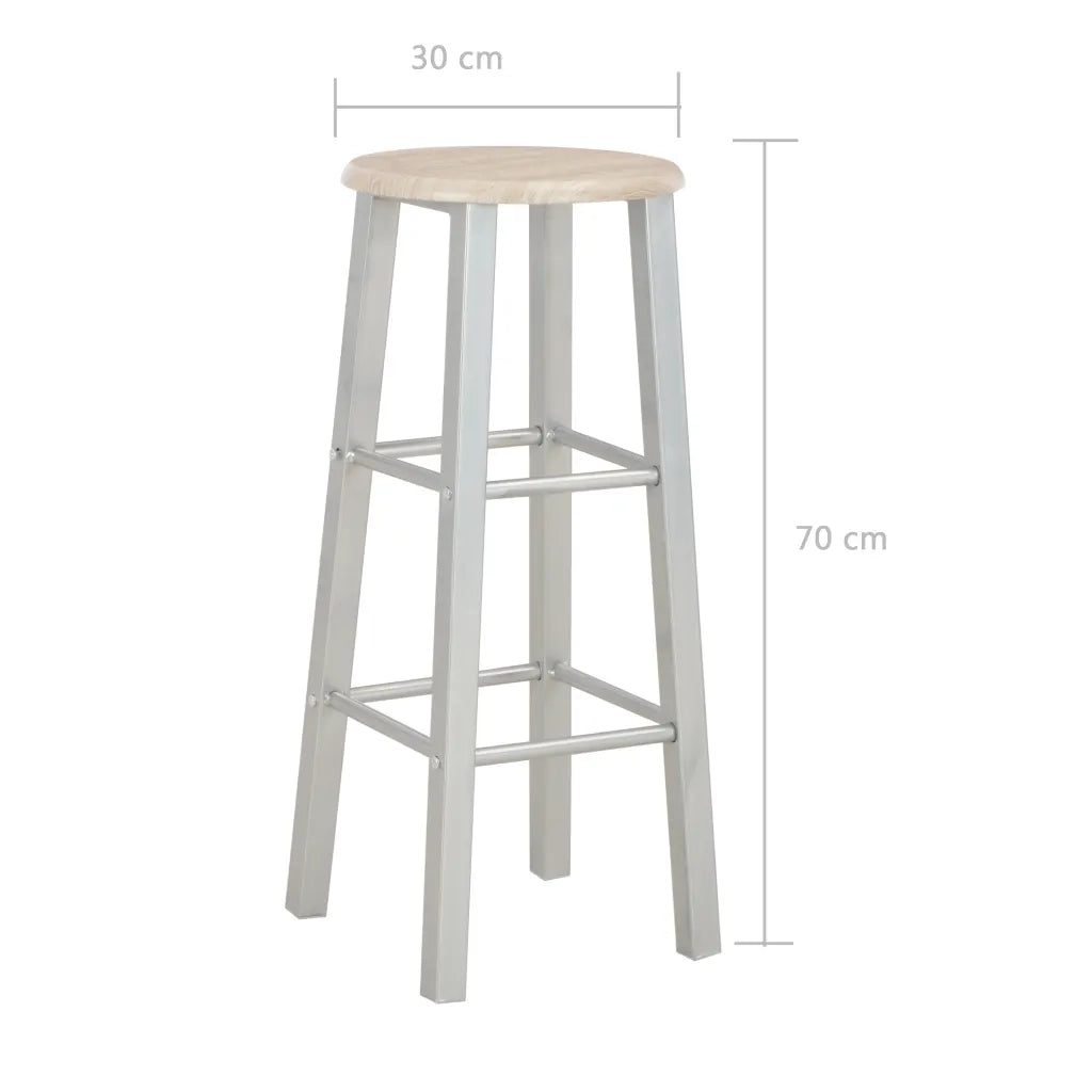 Set da Bar 3 pz in Legno e Acciaio cod mxl 8308