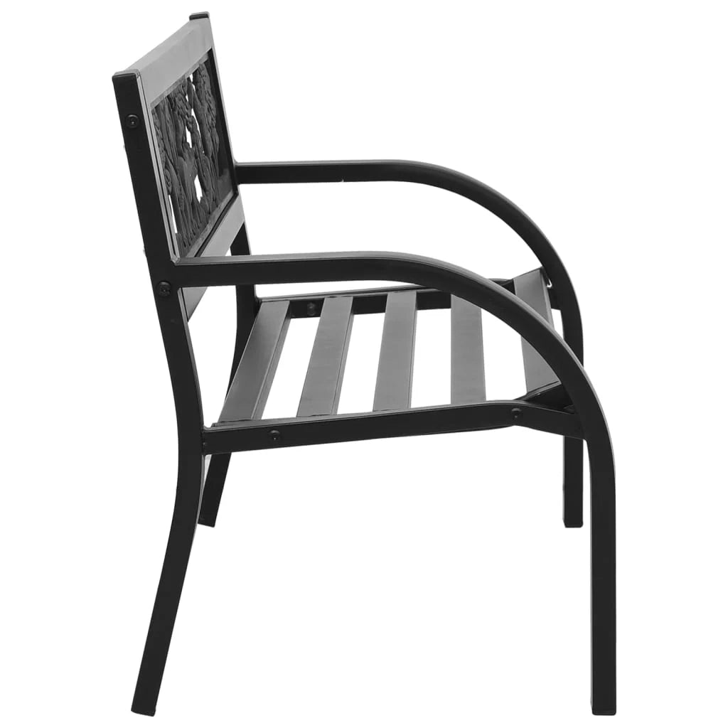 Panchina da giardino arredo esterno per patio terrazzo per bambini 86 cm acciaio 02_0011764
