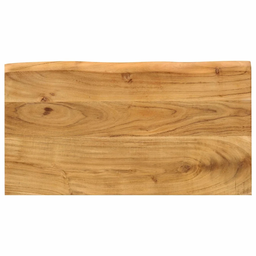Tavolini a Incastro 3 pz | Tavolo laterale Bordi Vivi in Legno Massello di Acacia