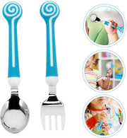 Set di cucchiai e forchette in acciaio inossidabile per bambini