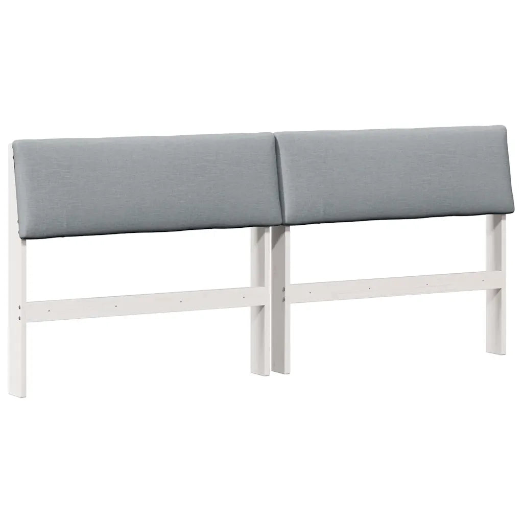 Testiera imbottita Grigio chiaro 200 cm Pino massello 879103