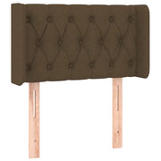 Testiera | Testata ad Orecchio Marrone Scuro 83x16x78/88 cm in Tessuto