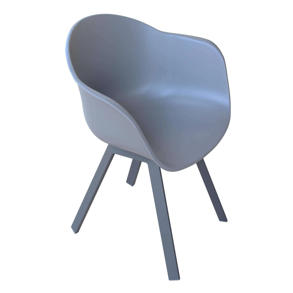 POLTRONA MAUI IN PLASTICA DI COLORE ANTRACITE