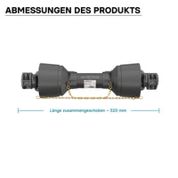 Albero cardanico T4 Giunto cardanico 520mm 460Nm 540rpm Cardano 40kW (55CV) 2x 1 3/8" 6 denti