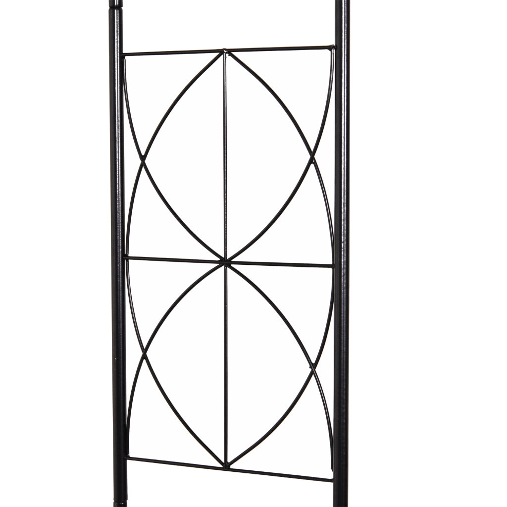 Arco per Rose in Metallo ¨C zephmum ¨C 114x30x230 cm Nero