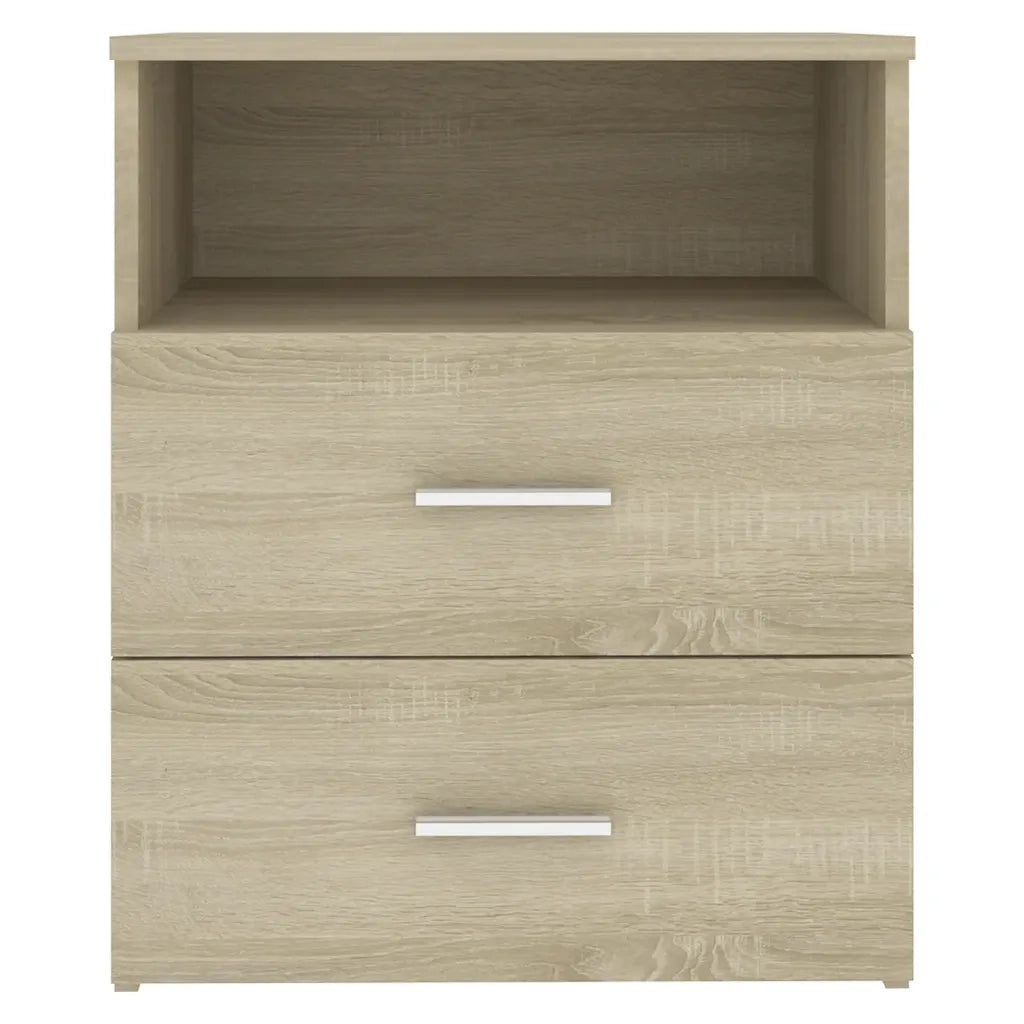 Comodini 2pz-Set di 2 Tavolino da notte Rovere Sonoma 50x32x60 cm