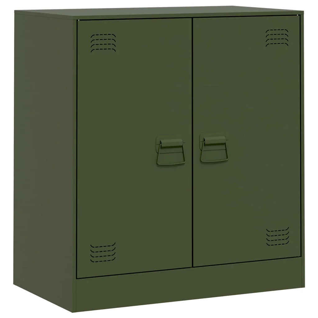 Credenza | Madia | Buffet da pranzo | Armadio da pranzo Verde Oliva 67x39x73 cm in Acciaio