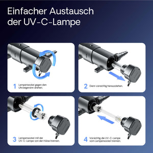 CUV-224 Chiarificatore acqua per laghetti Filtro luminoso 24W