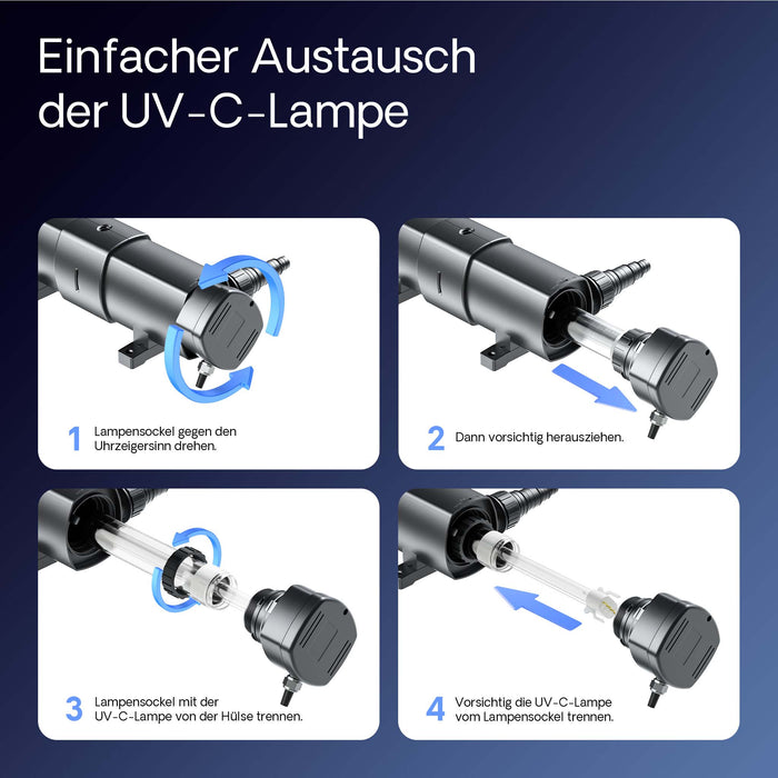 CUV-224 Chiarificatore acqua per laghetti Filtro luminoso 24W