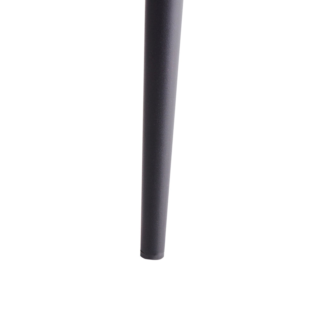 Set di 2 sedie da pranzo con sedile imbottito in velluto beige chiaro con braccioli e gambe in metallo Nero