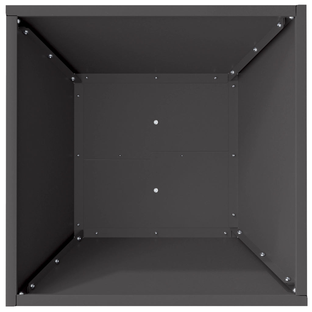 Fioriera in Metallo Nera Metallo 40 x 40 x 15 cm Durevole