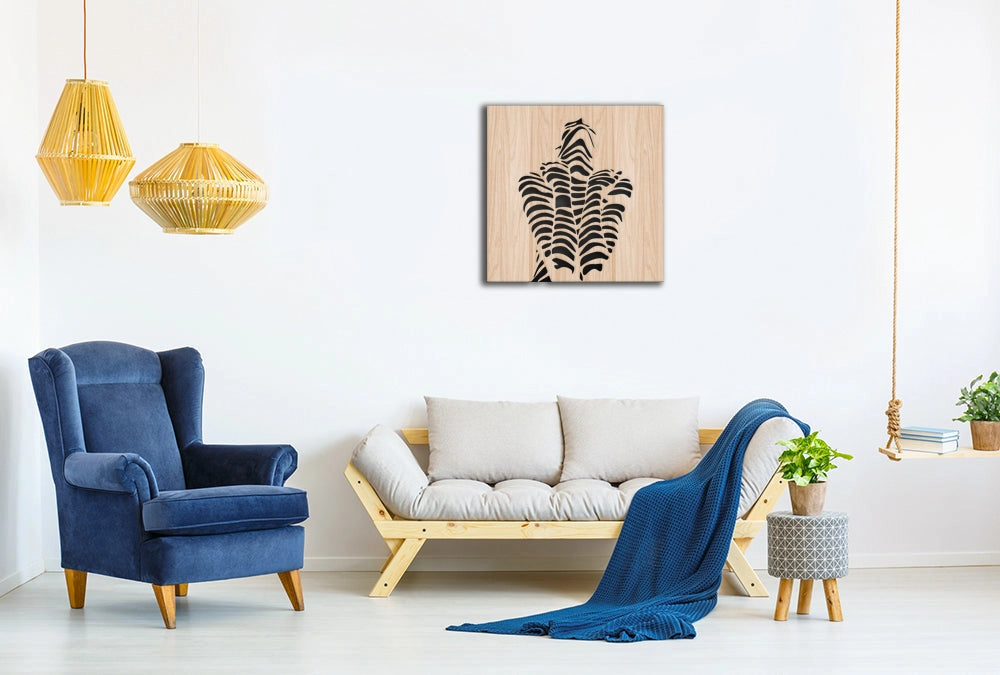WOMAN - Quadro arredo LASERCUT composito Legno e PVC Misura: 60x60 cm