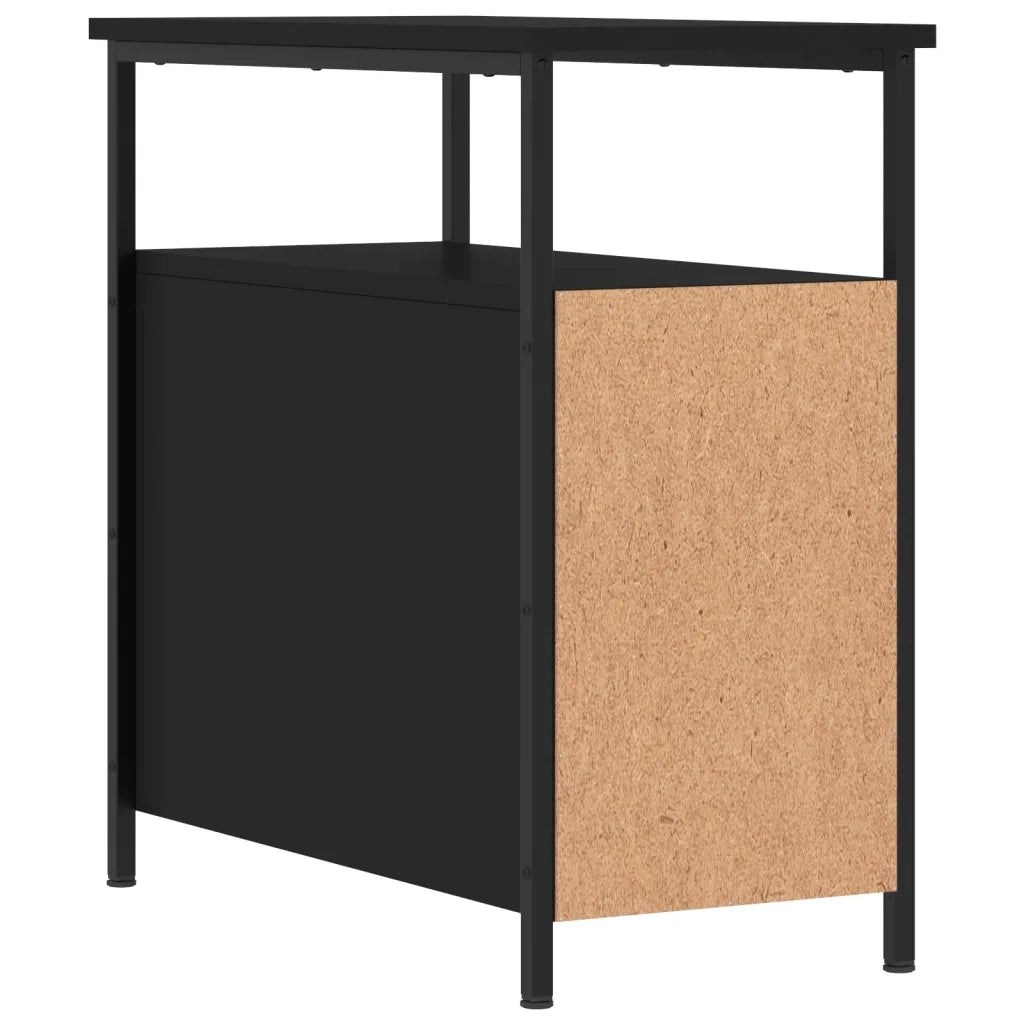 Comodino-Tavolino da notte Nero 30x60x60 cm in Legno Multistrato 493633