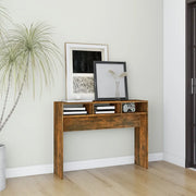 Tavolino Consolle-Tavolino da soggiorno-Tavolo Rovere Fumo 105x30x80 cm in Legno Multistrato