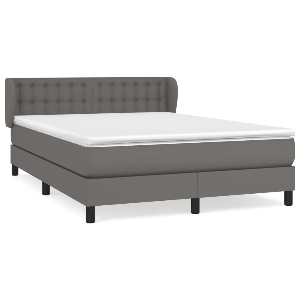 Giroletto a Molle con Materasso Grigio 140x200 cm in Similpelle 3127317