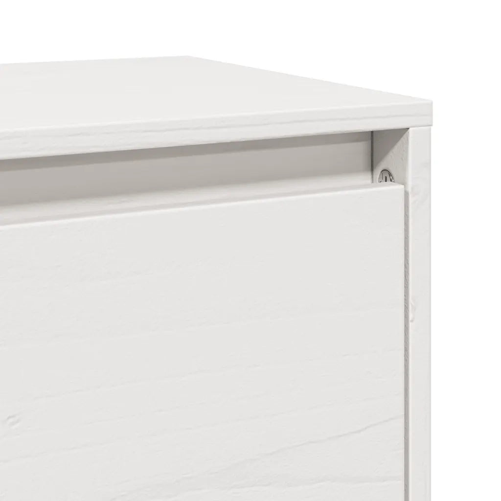 Pensile Bianco 100x30x35 cm in Legno Massello di Pino 813467