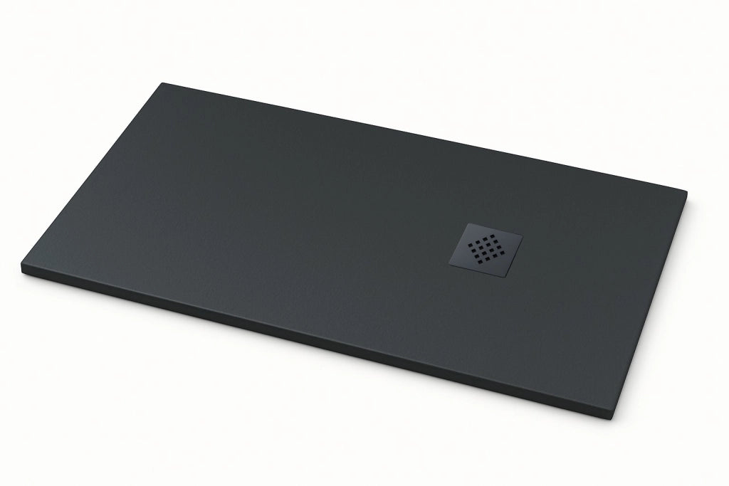 Piatto doccia Ardesia extra piatto 70X110 cm colore Grigio grafite RAL 7016 griglia Grigio grafite