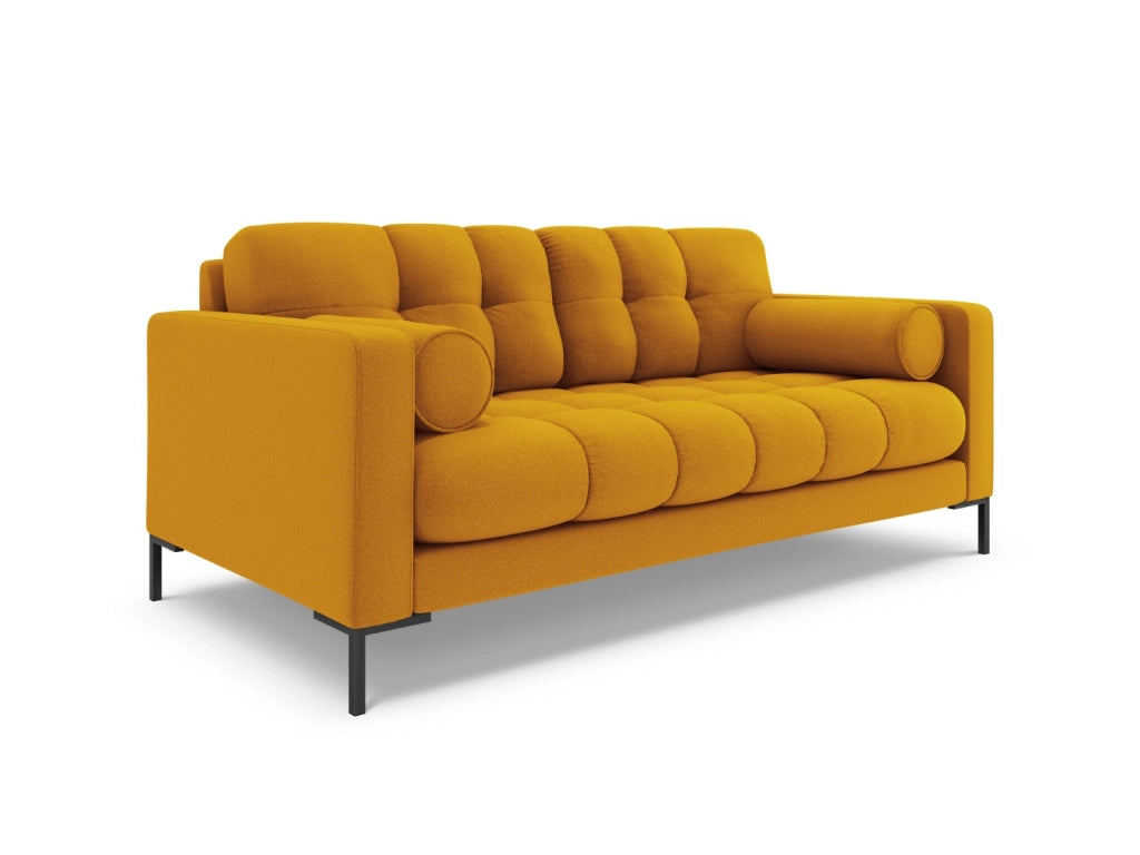 Cosmopolitan Design - Divano "Bali" 3 posti in tessuto strutturato giallo 