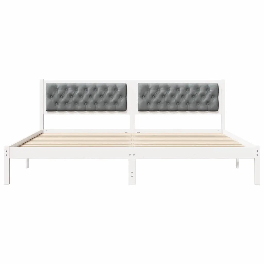 Struttura del letto Grigio chiaro 200 x 200 cm Pino massello 3394237